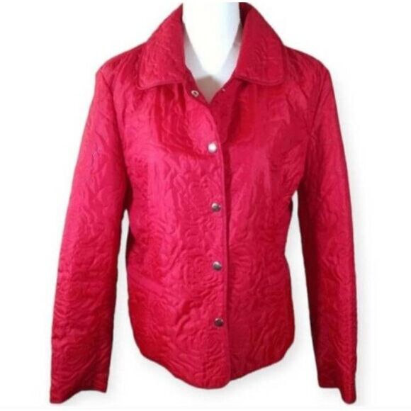 JG HOOK RED QUILTED PUFFER JACKET SZ.L EUC - Picture 2 of 6